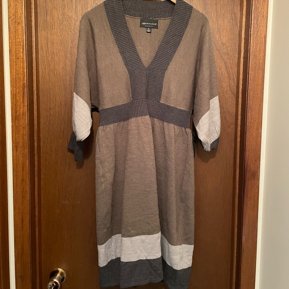 Neutral Brown Tone Connected Apparel Sweater Dress - Picture 1 of 3
